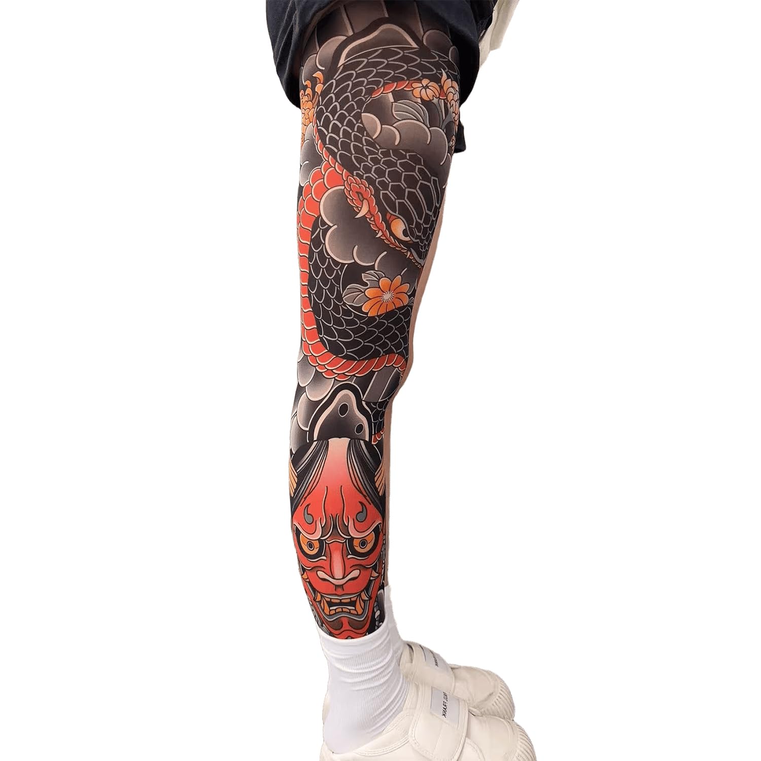 Amazon.co.jp: [ギトバーゴ] タトゥー レッグカバー リアル 足カバー