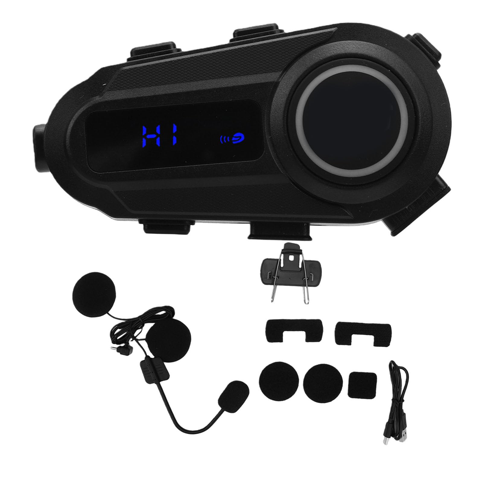 Jiawu Auricolare Bluetooth per Moto HiFi Modalità Doppia Conversazione Wireless per la Guida Guida Batteria IPX6 Impermeabile 18H