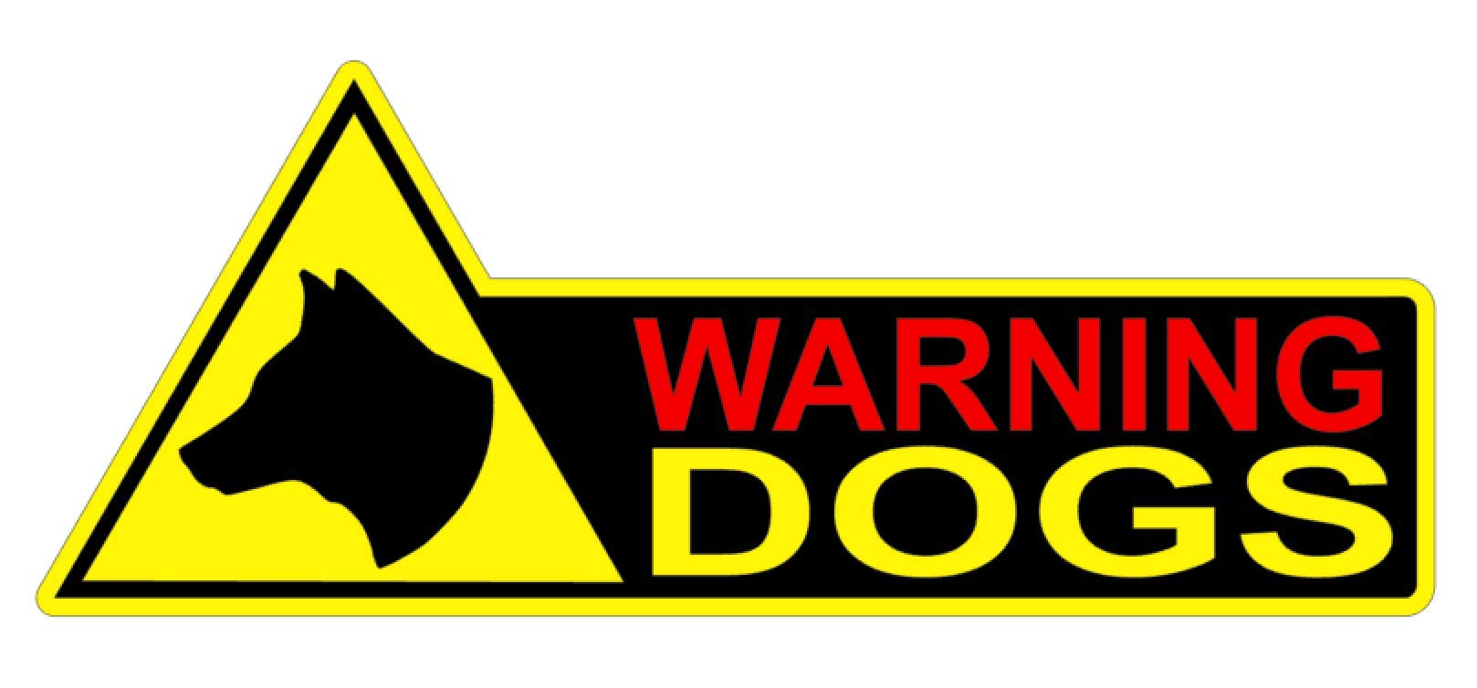 WARNING DOGS Sticker Handler stickers K9 Unit DOG UNIT SECURITY SIA PATROL (220x87mm)