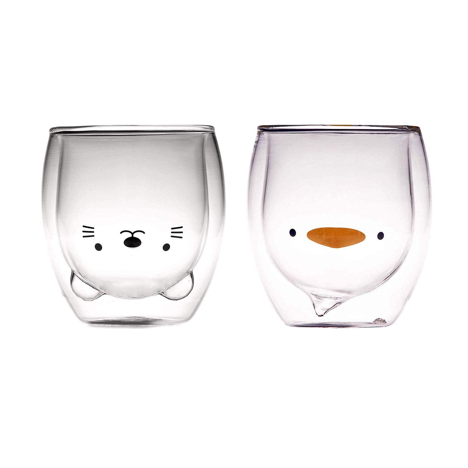 Tasses en verre à double paroi 250ml | Lot de 2 pour café et thé
