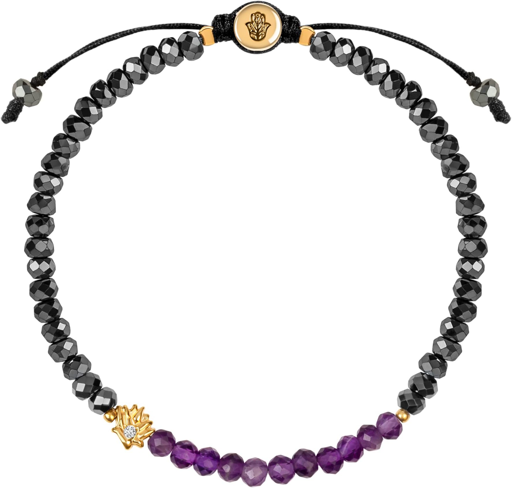 KARMA AND LUCKBlessed Equilibrium, Adjustable from 5.5" to 7.5"., hematite