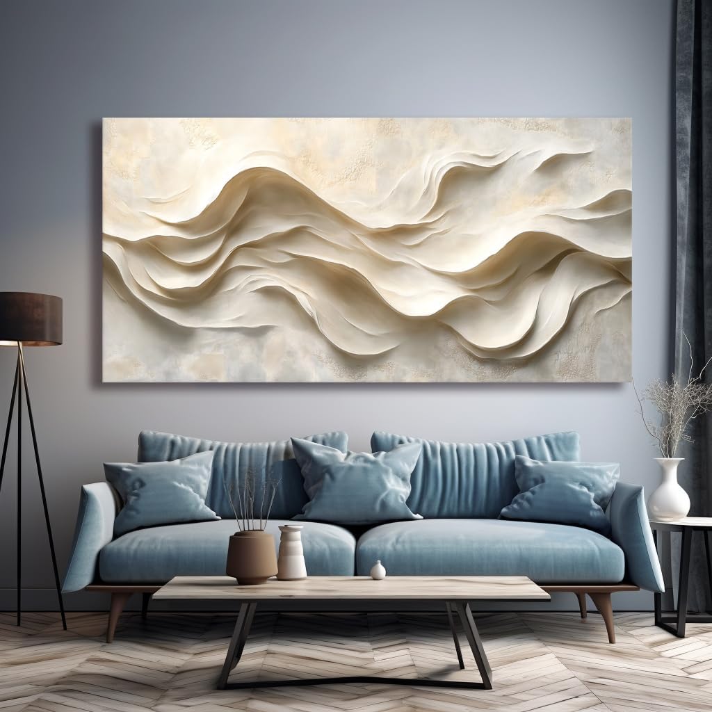 Piy Painting Brown Wildlife Flowing Fabric Canvas Wall Art for Living Room Prints Artwork Bedroom Office Decor