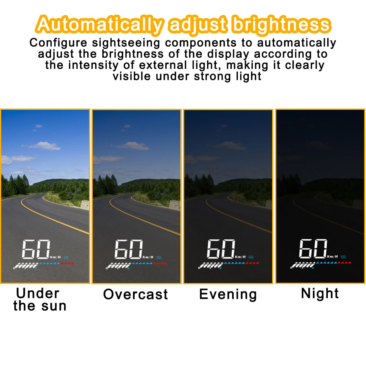CGEAMDY Pantalla Universal Head Up Display, Head Up Car Hud Obd2 & Hud Gps Display, Obd2 Y Gps Velocímetro Sistema Dual, Head-Up Display Led Velocímetro Proyección Velocidad Advertencia M7 Auto Parts