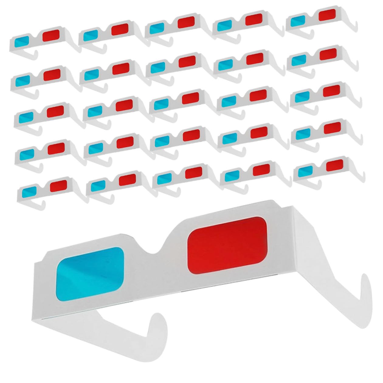 Uonlytech 70 Piezas Gafas de Papel Anaglifos Gafas de Papel para Proyector TV y Cine Casa para Películas