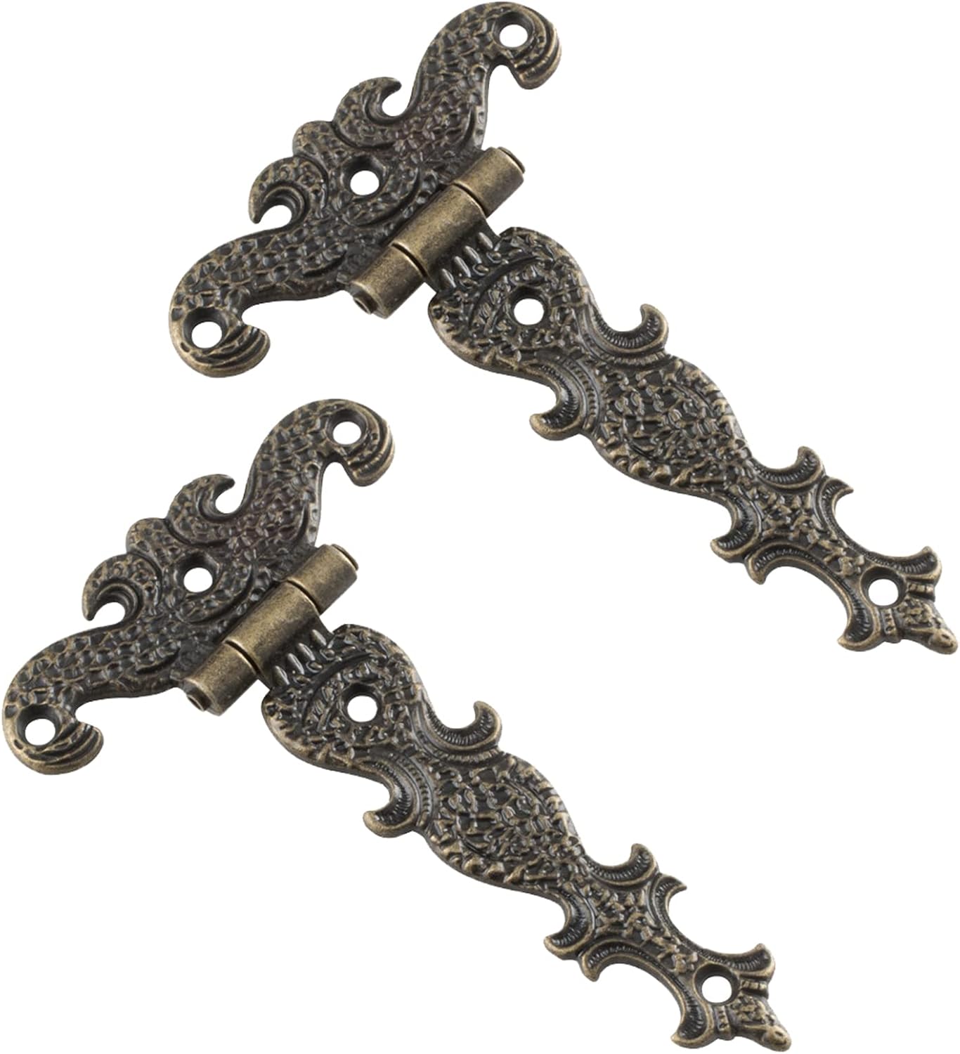 Bisagra Decorativa de Bronce Vintage Bisagras Antiguas de Bronce Vintage Plegables Bisagras de Bronce Antiguo Bisagras Pequeñas para Cajas,2 Piezas,para decoración de muebles Restauración de gabinetes