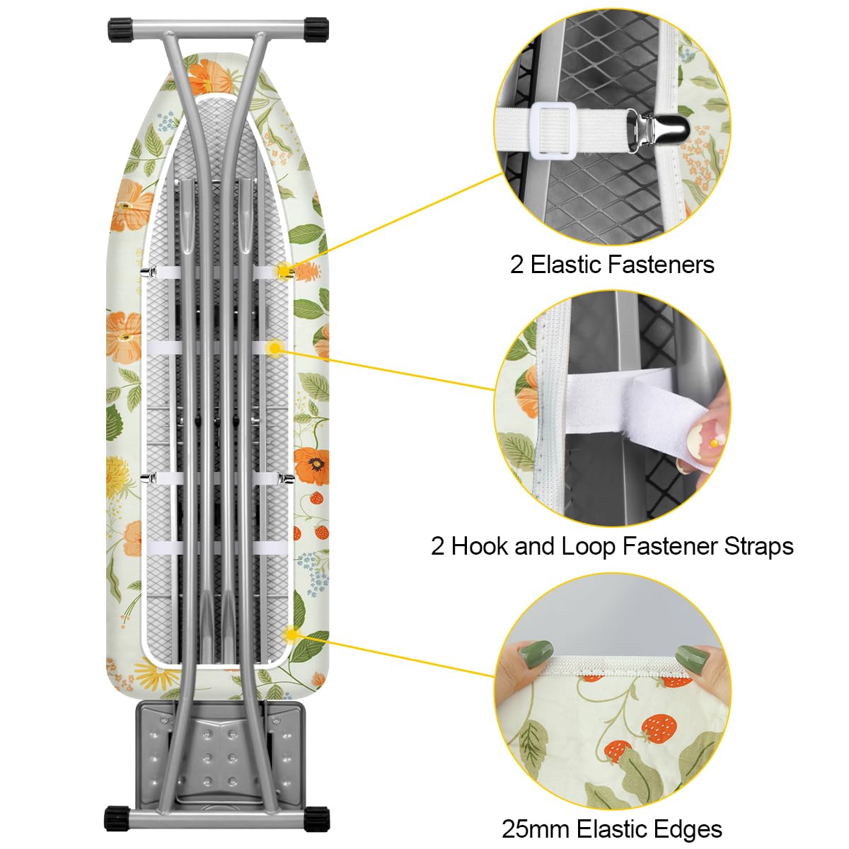 Housse Table A Repasser 120x40 Étoile À Sept Points D'or Housse De