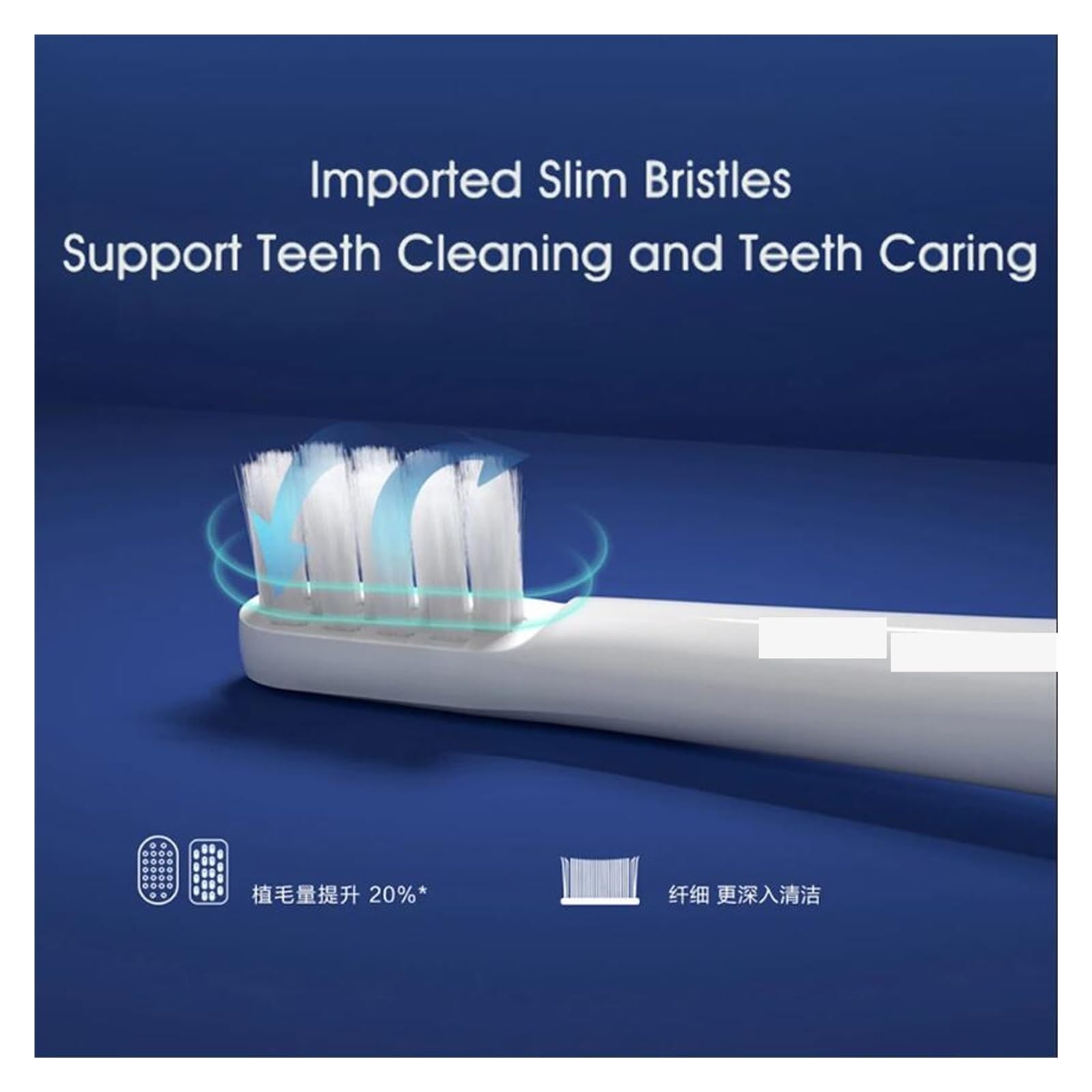 Cabezales de repuesto for cepillos de dientes, compatibles con Xiaomi, | Compatible con boquillas for cepillos de dientes eléctricos Mijia, T100(6pcs)