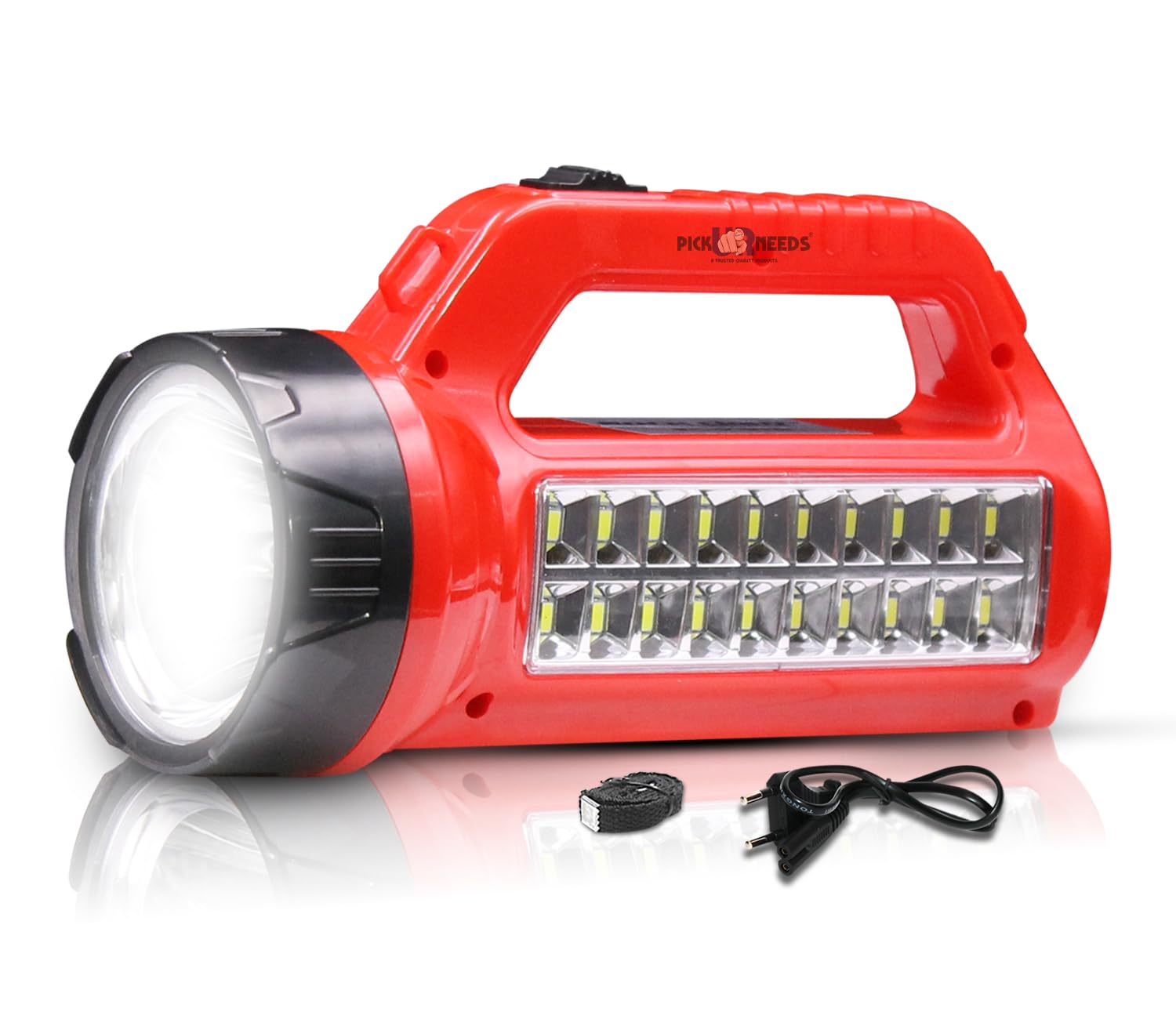 Pick Ur Needs Home Rechargeable Emergency Led Torch Search Light 50W + 20 SMD Side LED Charging Torch (B09D98MGG1) Amazon Price History, Amazon Price Tracker