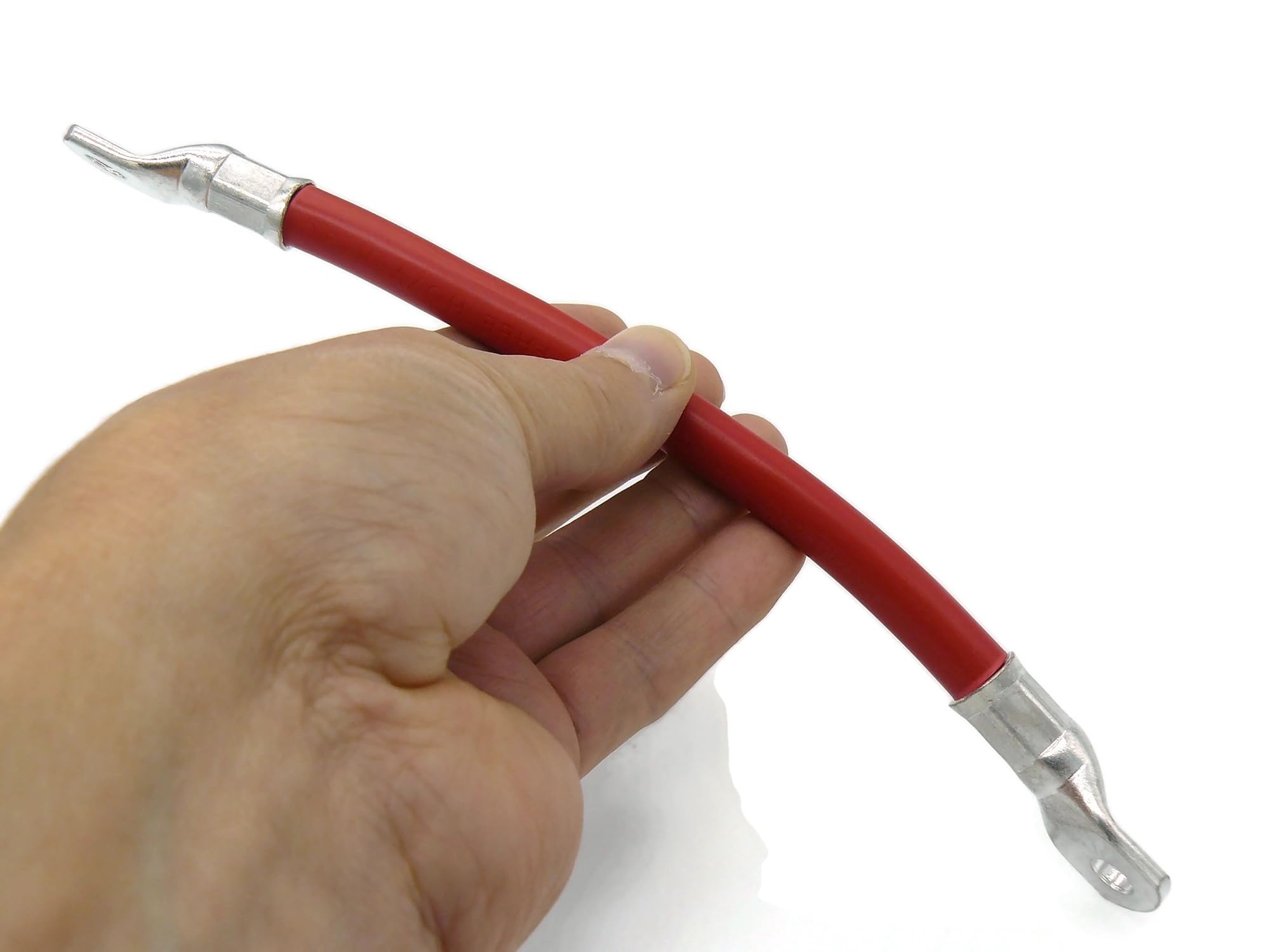 eXODA Set Cavi 50 mm² 50cm 20cm terminali M8 Rossi Neri Cavi di Alta qualità per Auto Barca Moto 99 9 Percent Rame per connessioni elettriche affidabili