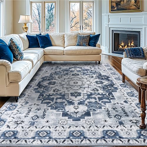 LBRO2M Boho Area Rug 8X10 Washable Rugs for Living Room