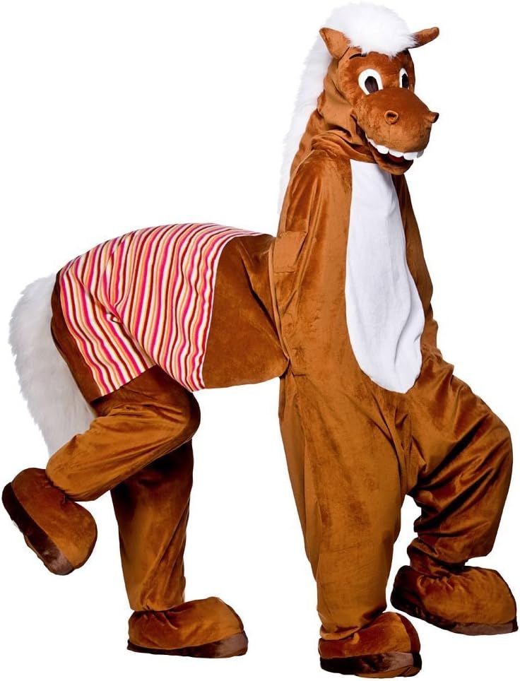 Adult Deluxe 2 Man Panto Horse Fancy Dress Mascot - One Size