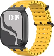 Improved Ocean Strap Compatible with Apple Watch Ultra 3/2/1 49 mm, S11/S10 46 mm, 9/8/7 45 mm, SE3/SE2/SE/6/5/4 44 mm, 3/2/1 42 mm, Metal Connector Sports Watch Strap for Men Women | Für iWatch Ultra 3/2/1,S11/10/9/8/7/6/5/4,SE3/2/1,für Damen und Herren,