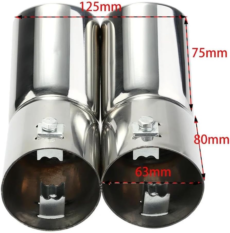 Spare Parts For Golf 4 For Bora For Jetta 1998-2004 Car Exhaust Tail Pipe Dual Pipes Stainless Steel Exhaust Tailpipes Muffler Tips