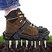 Scuddles Lawn Shoes  NEW 2019 -  3 Straps Heavy Duty Spike Aerating Sandals for SOI - Airators for Lawns - Pond Air Pump Aerator Outdoor - Lawn Airrators Shoes - Yard Aireators