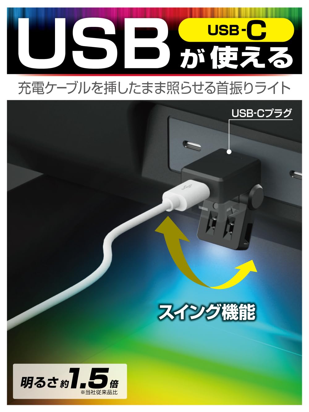 Amazon.co.jp: 星光産業 EXEA 車内用品 USBポート付スイングライト EL