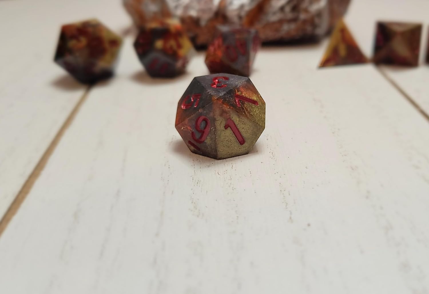 The Tormented Phantom, Dice Set, Sharp Edge Dice Set, RPG Dice Set, DND Dice Sets