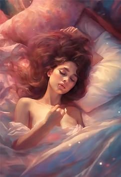 Wenpeef 5D Diamond Painting Kits Sleeping Beauty DIY Diamond Art for Paint by Number for Adults 36x53in Full Drill Square Gem Arts & Crafts Painting Supplies, for Home Wall Art Decor 90x135cm W-13793