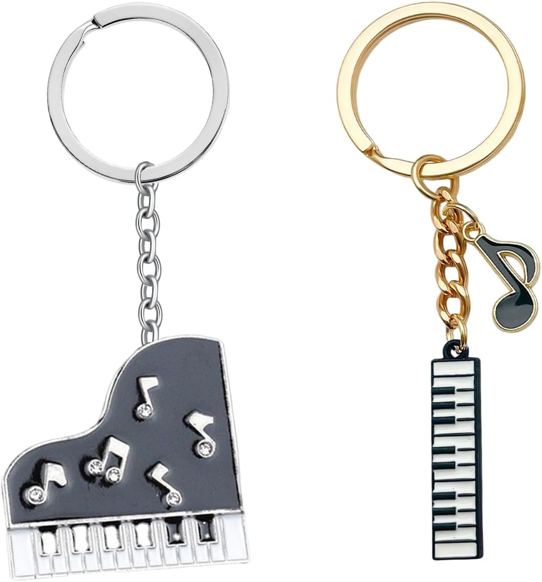 2 Pieces Piano Note Keychain, Creative Cole, Bag Accessories, Musical Style Accessories.