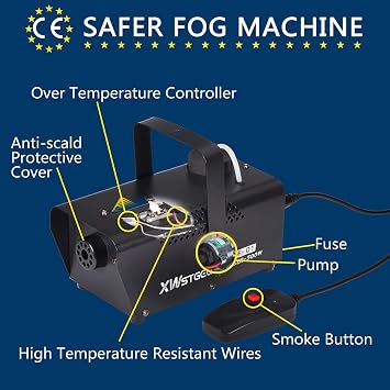 XWSTGEQ 500W Professional Fog Smoke Machine Stage Fogger