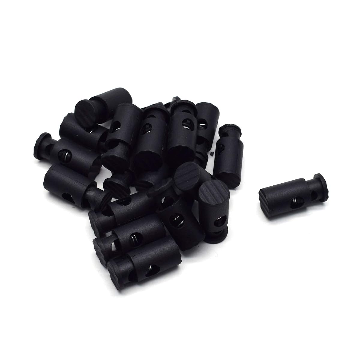 Antrader Spring Loaded Cord Locks, Single Hole Nylon Toggle Stopper for 1/4 in