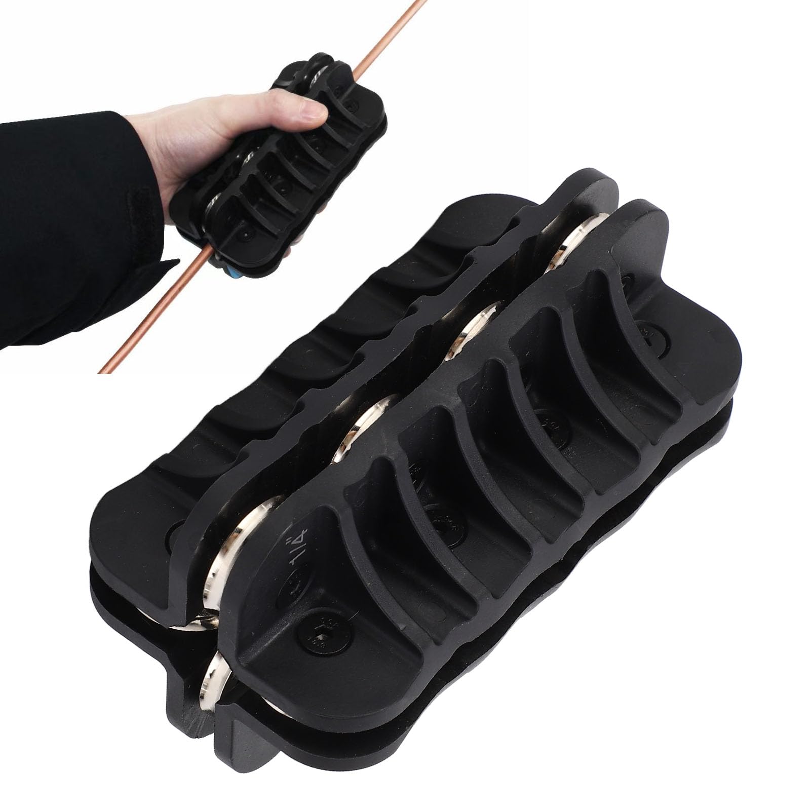 Redresseur de Tube Portatif, Redresseur de Tuyau de 1/4 Pouces, Outil de Redressage de Tube en Cuivre et en Aluminium Portatif pour Conduite de Frein et Carburant, Redresseur de