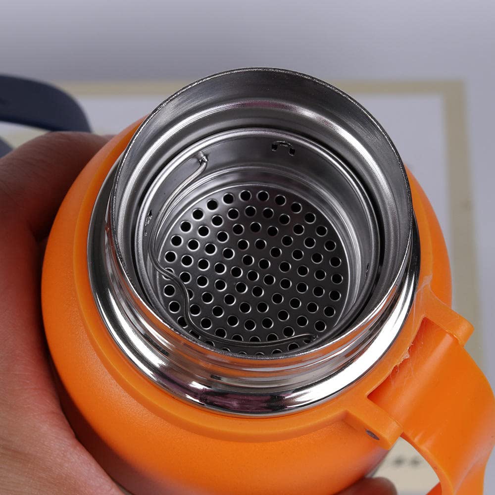 MLLM Edelstahl Trinkflasche Vakuum Isolierflasche,Outdoor-Sportkessel, Auto-Thermoskanne mit großem Fassungsvermögen-Orange_650ml,Doppelwandisolierung Vakuum-Isolierte Thermoflasche