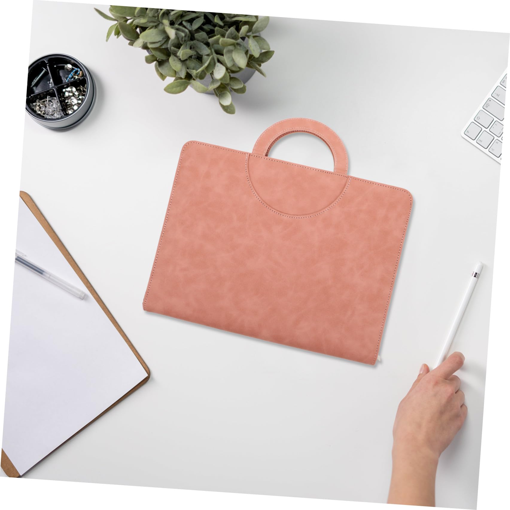Borsa Porta Documenti A4 in Materiale Pu con Cerniera Sicura, Organizer Multifunzionale per Uso Quotidiano e Viaggi, per Famiglie e Studenti