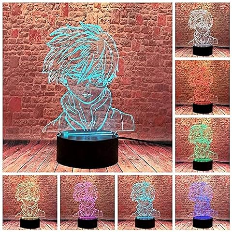 MHLYY Cute Bear 3D Photo Illusion Night Light LED Touch Light Home Bedroom Office Child Birthday Gift Touch + Remote Control-N172 Cover
