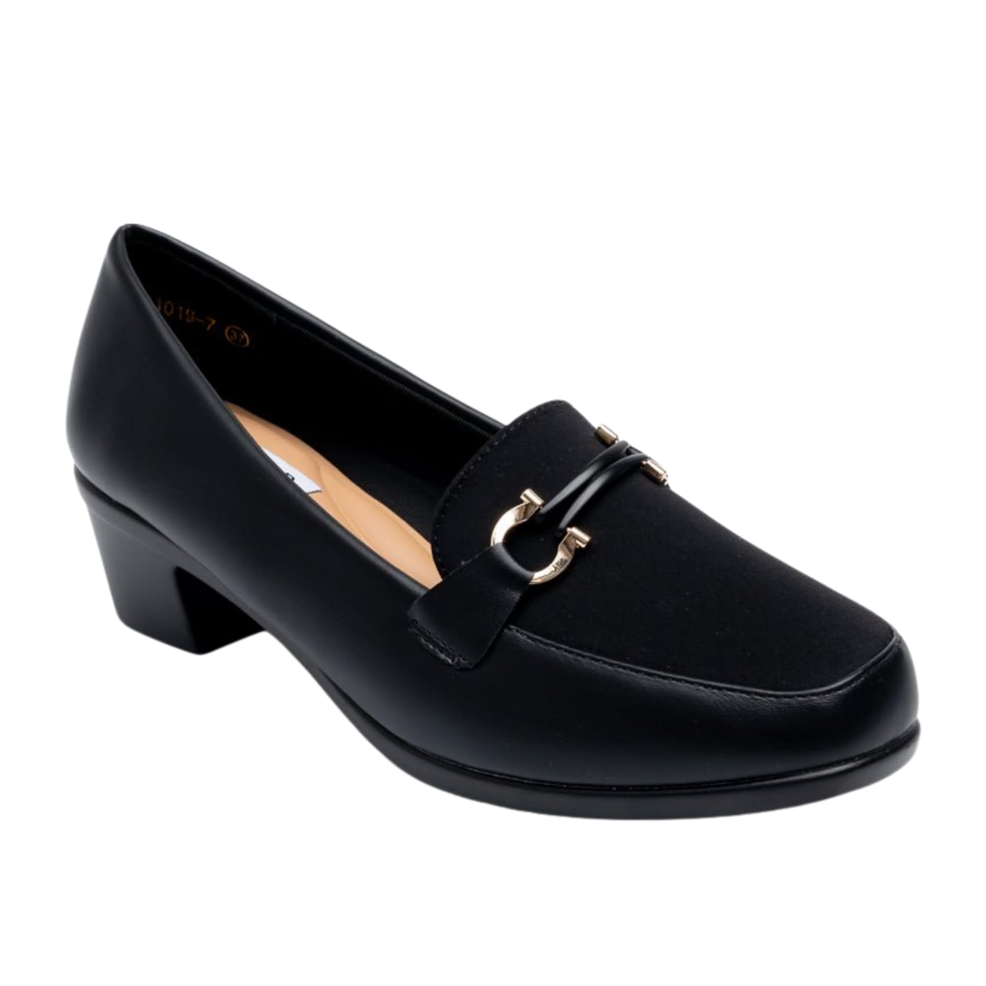 Montara Horsebit Loafer Heels - Women's Black |-picture-45