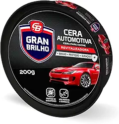 Cera Automotiva Pasta Revitalizadora Gran Brilho 200G, Gran Brilho, Cera Pasta Em Lata Para Veículos, Preto, Mais Brilho, Proteção e Duração, Protege De Intempéries E Não Mancha As Borrachas