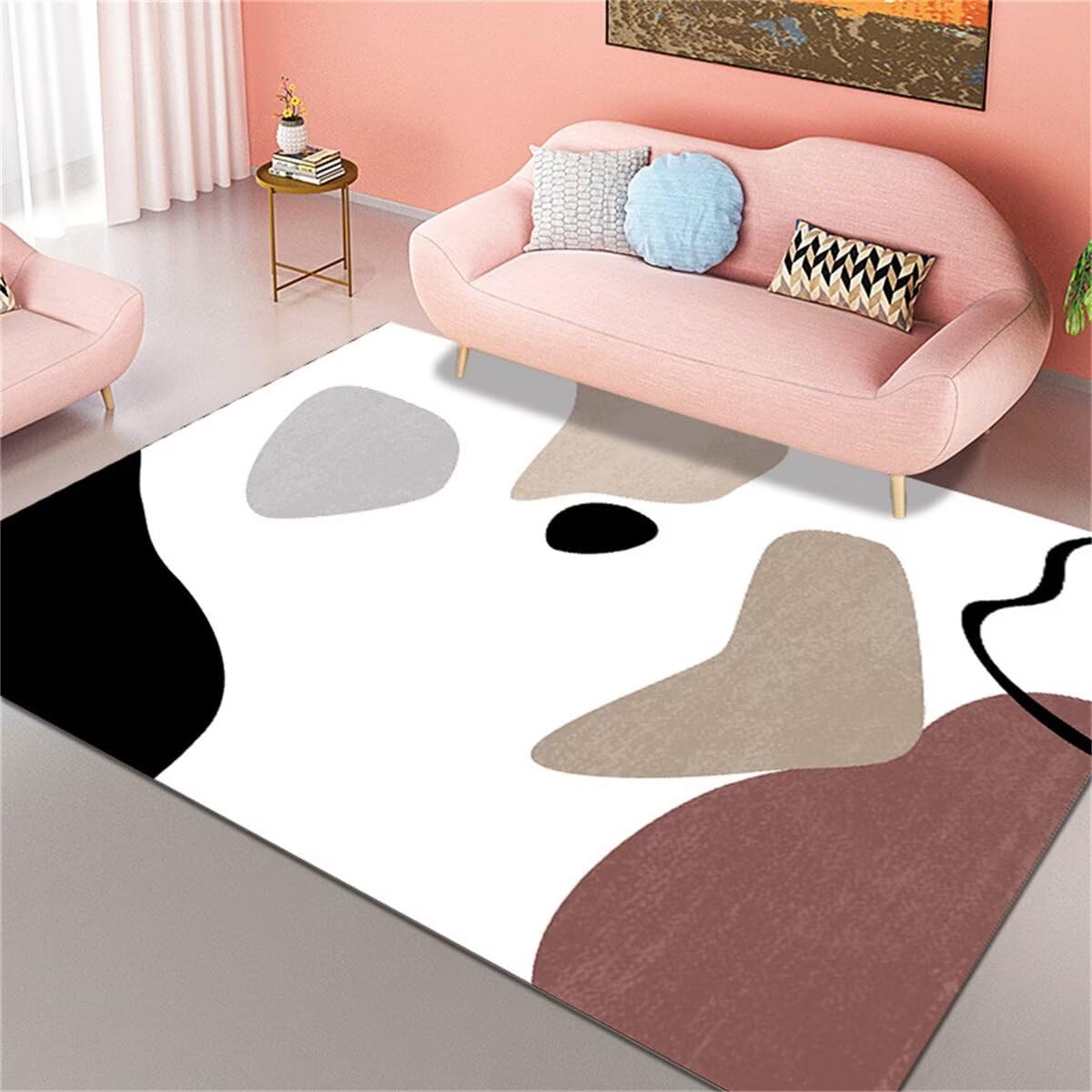 Tapis de chambre d'enfants 180X280CM antidérapant avec motif de dessin animé doux