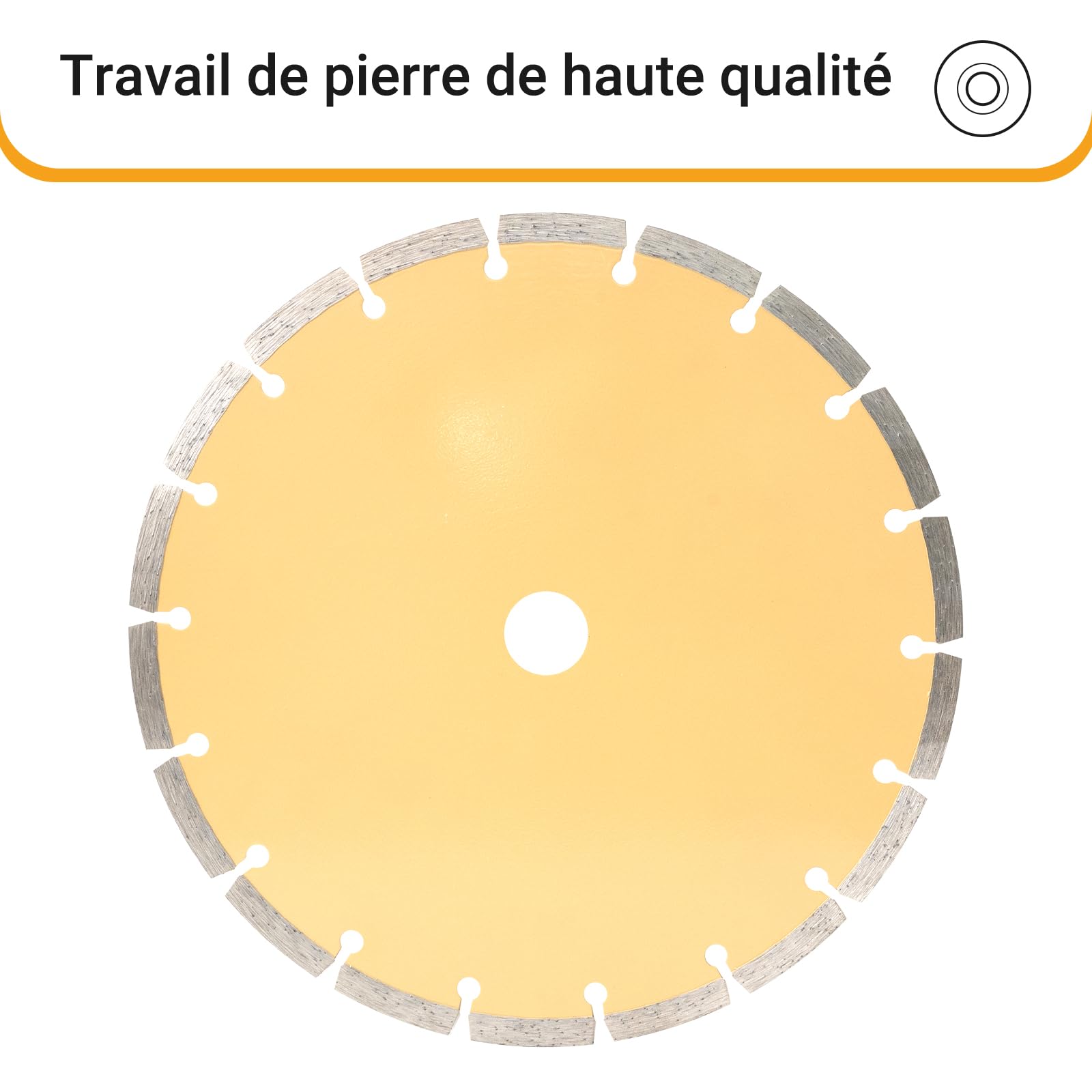 Lot de 2 Disque Diamant 230 mm pour Béton, Pierre, Brique, Granit, Maçonnerie, Béton Armé, Disque à Tronçonner Diamanté Alésage 22,23 mm
