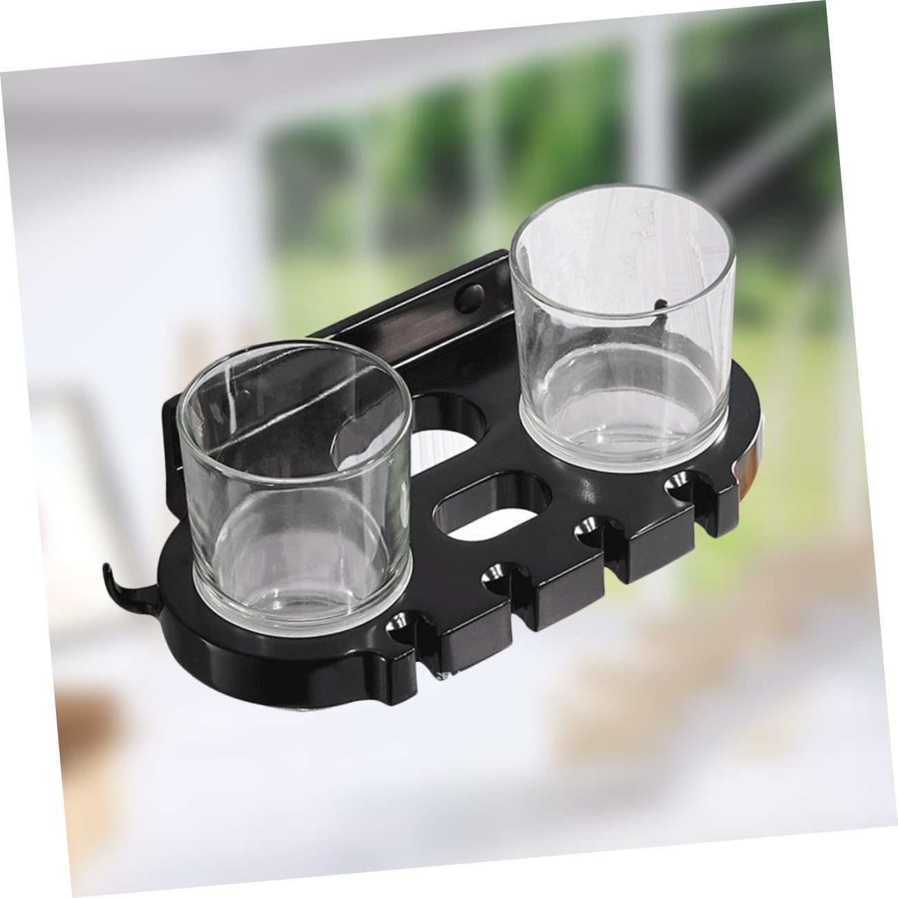 Soporte De Cepillo De Dientes De Aluminio Sin Portacepillos De Dientes Soporte para Vaso De Cepillo De Dientes Estante para Cepillos De Dientes Negro