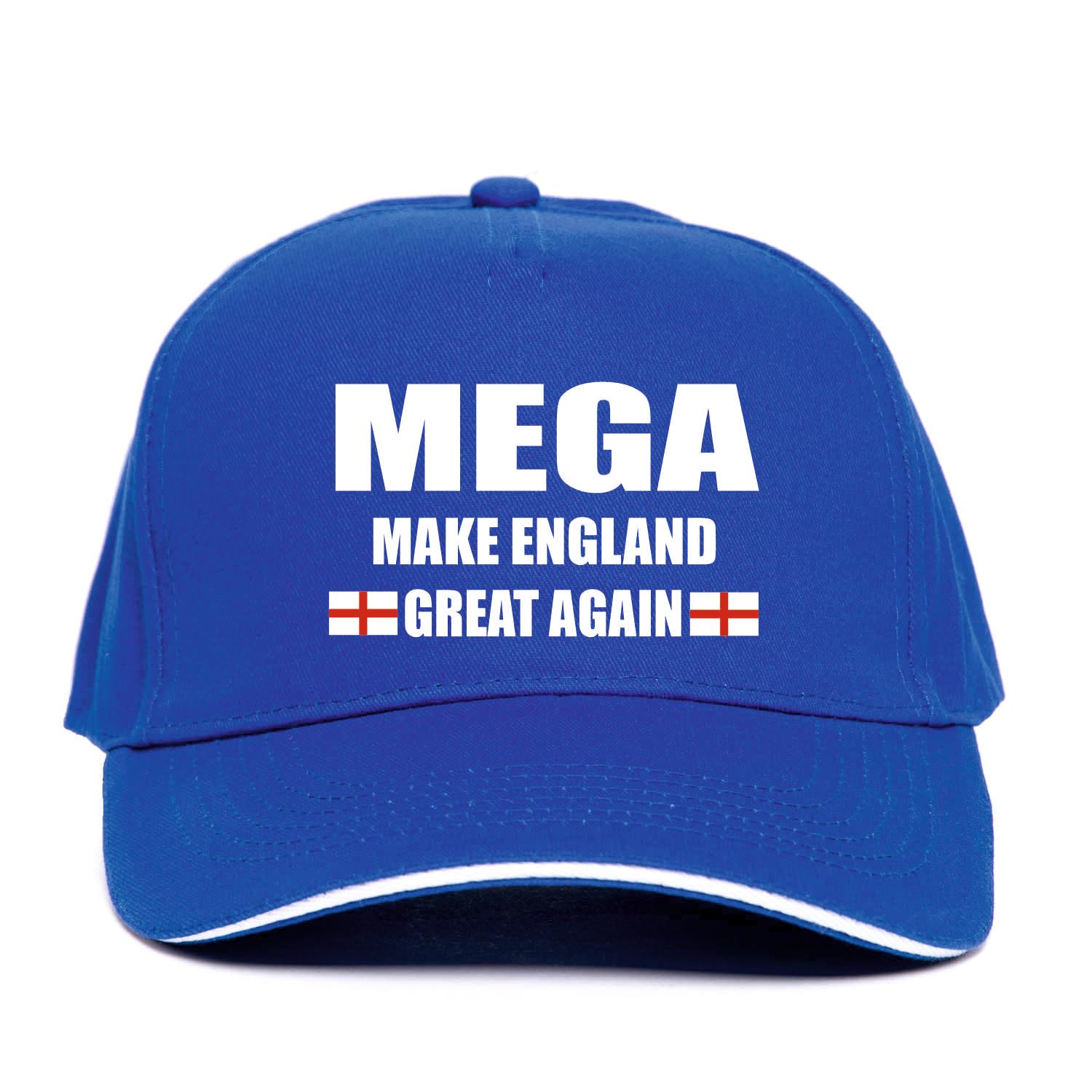 Print4U Baseball Cap Mega Make England Great Flag St George Cross English Pride Blue