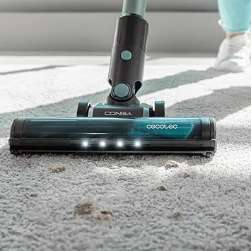 Cecotec Aspirador Escoba sin Cable Conga Rockstar 1500 Ray Pure. 215 W, 12 kPa, Autonomía 45 min, 3 en 1, Cepillo Mixto, Accesorios, 2 Programas, Ciclón Paralelo, Depósito 500 ml2