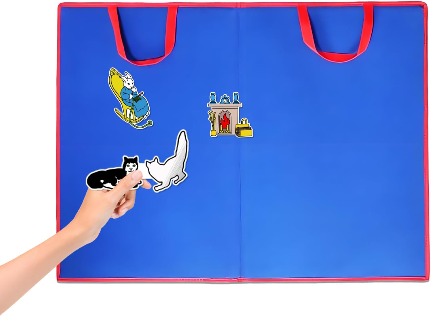 Large Felt Flannel Board Portable Double-Sided Foldable Felt Story Boards for Toddlers Storytelling Learning ActivitiesTeacher Supplies