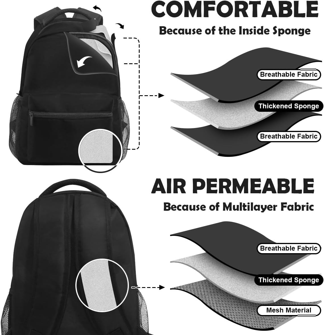 College Bookbag Paisley Blue School Bag Business Laptop Backpack Travel Hiking Daypack Large Diaper Bag for Adult Girls Boys - Image 8