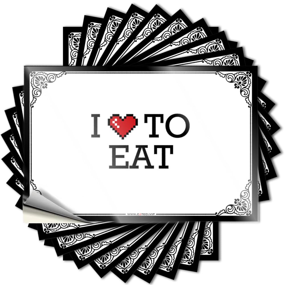 I Love to Eat Autumn Quote | Winter Waterproof Vinyl Bumper Beer Removable Decal Peel Stick(8X12CM)