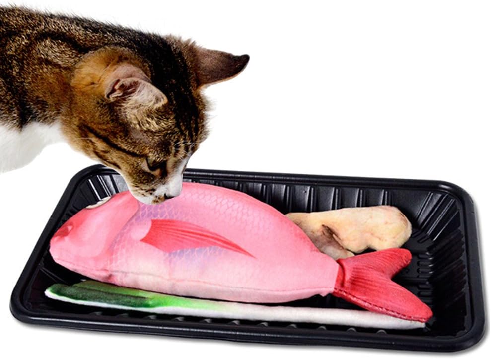 Bascolor Cat Toys Interactive Catnip Emulational Fish Toy for Cats Kitten