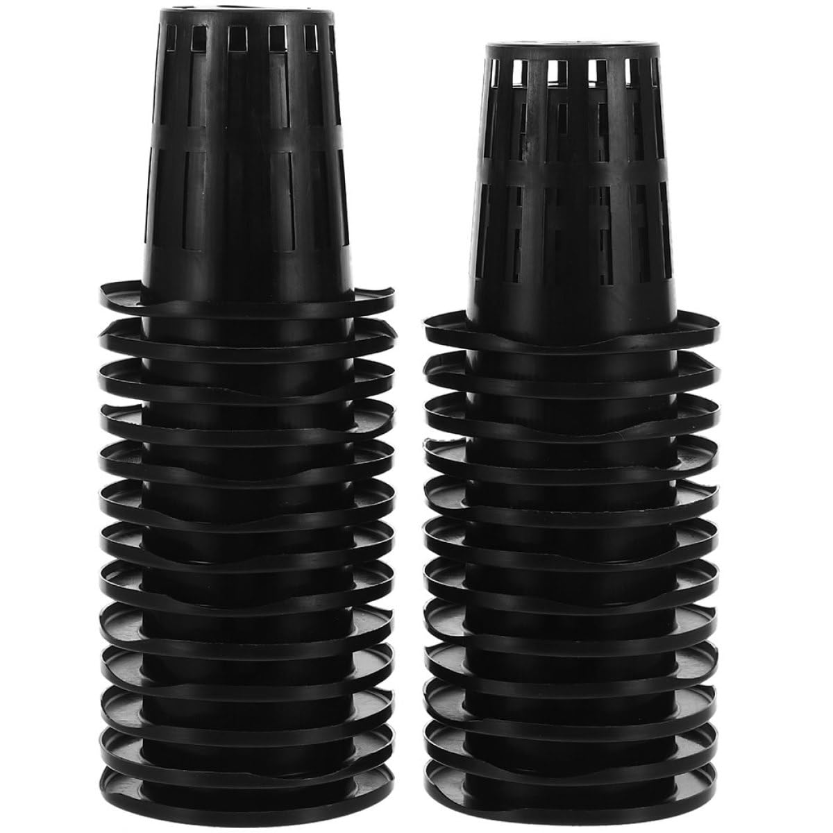 Pots en plastique noir pour orchidées jojofuny (lot de 100) pour semis et culture hydroponique