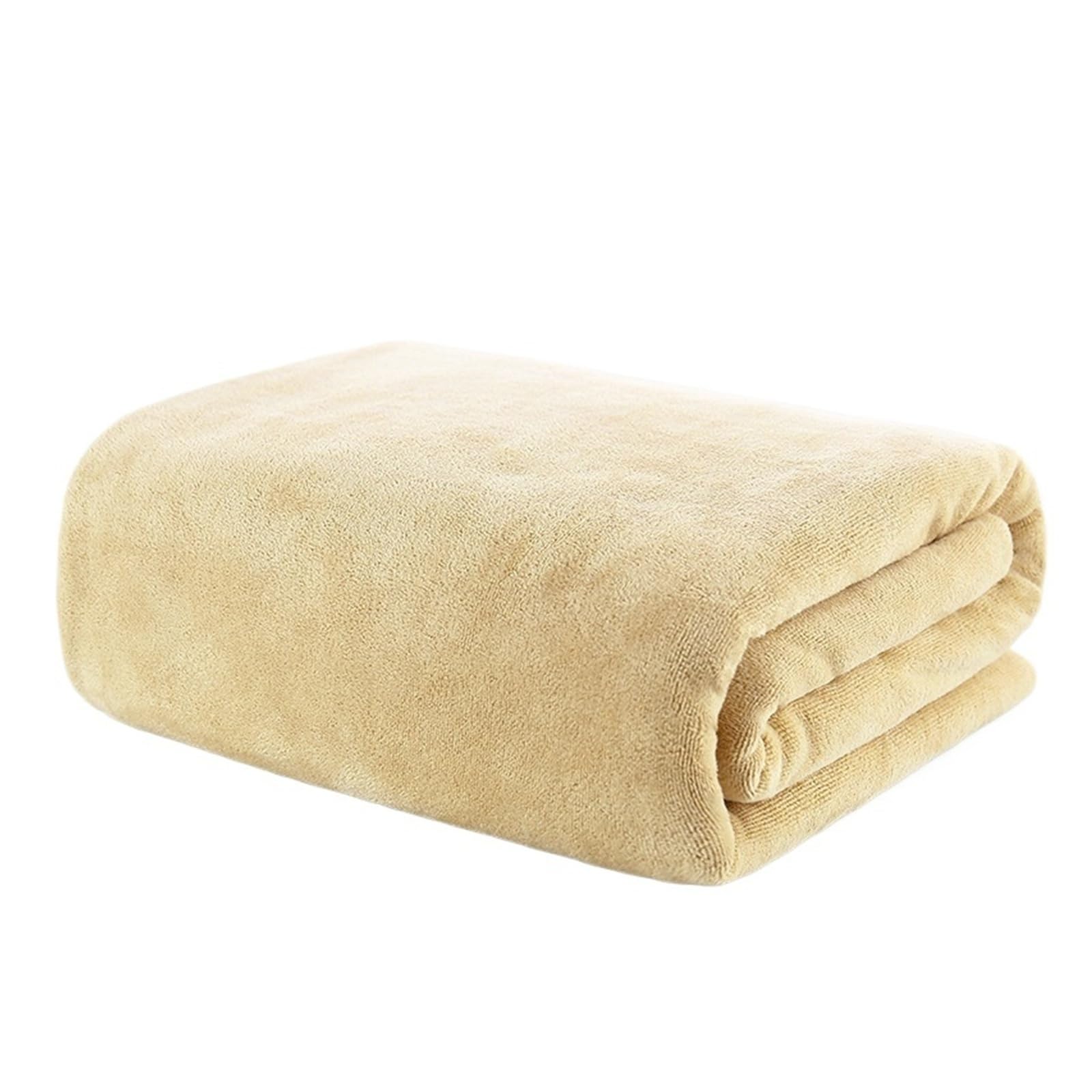 CHTKAGV Soft Microfiber Bath Towel, Quick Dry Absorbent for Bathroom, Sports, Beach, Salon(Khaki,70x140cm)