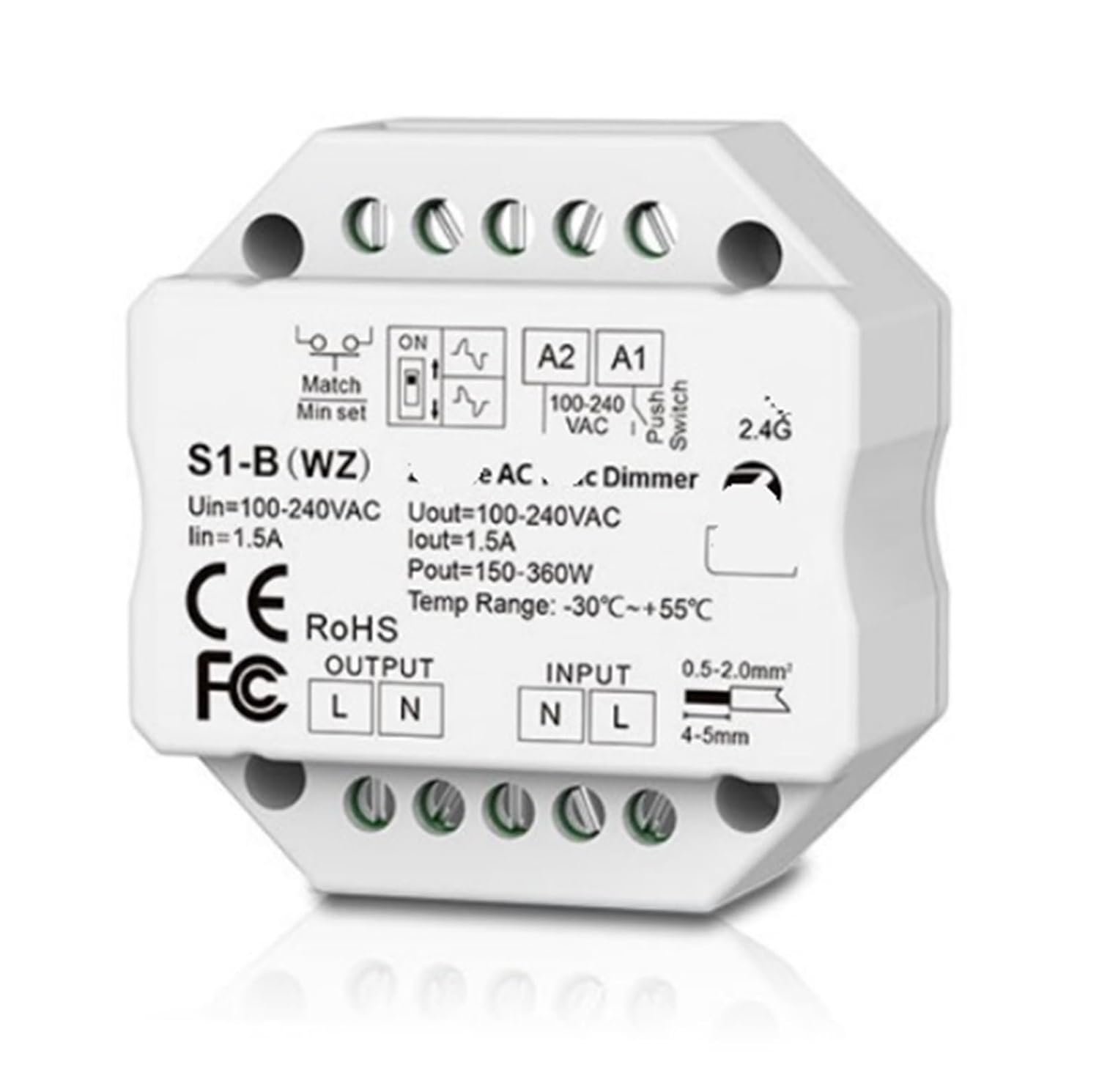 AC thyristor dimmer LED Controller Push Button Switch Control S1-B (WT) / S1-B (WZ) LED Controller(S1-B(WZ) only)