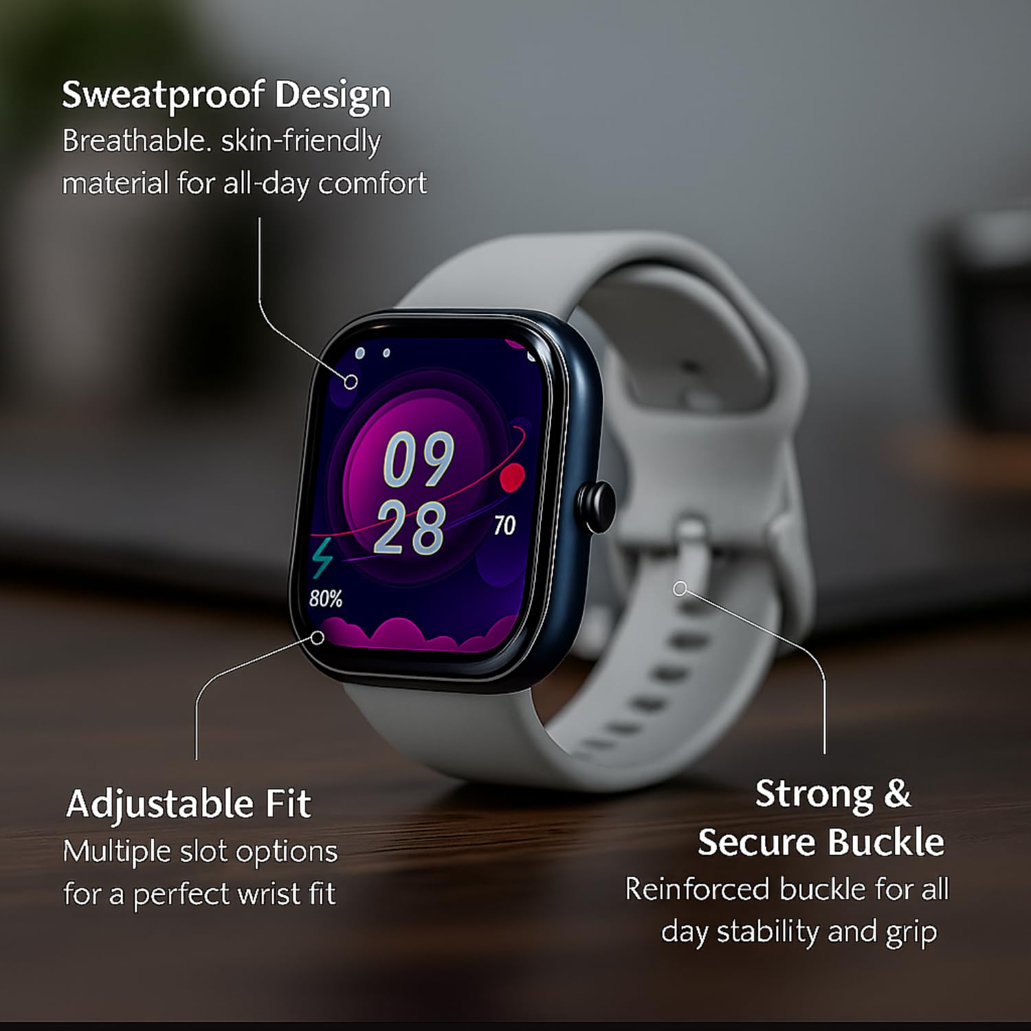 Kapture Straps Compatible with Redmi Watch Move, Redmi Watch Move Strap TPU Watch Straps - Quick Release Watch Bands Soft Waterproof for Men Women — Amazon image 3