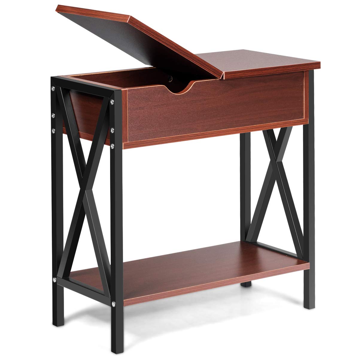 Buy Giantex Console Table W/Flip Top, Shelf and Hidden Hinged Storage for Entryway Hallway