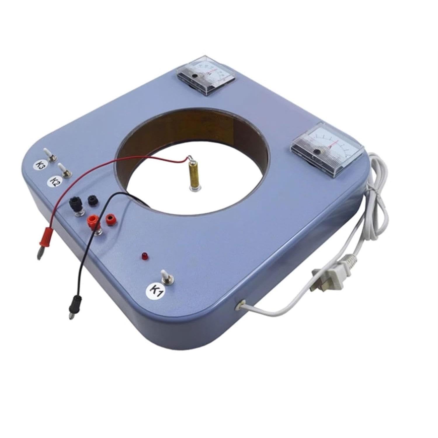 Dimostratore di Rotazione Dell'elettrolita con Forza di Lorentz, Campo Magnetico Che Agisce su Ioni Caricati Cu²+ Elettromagnetismo di Rotazione del Liquido Proiettabile