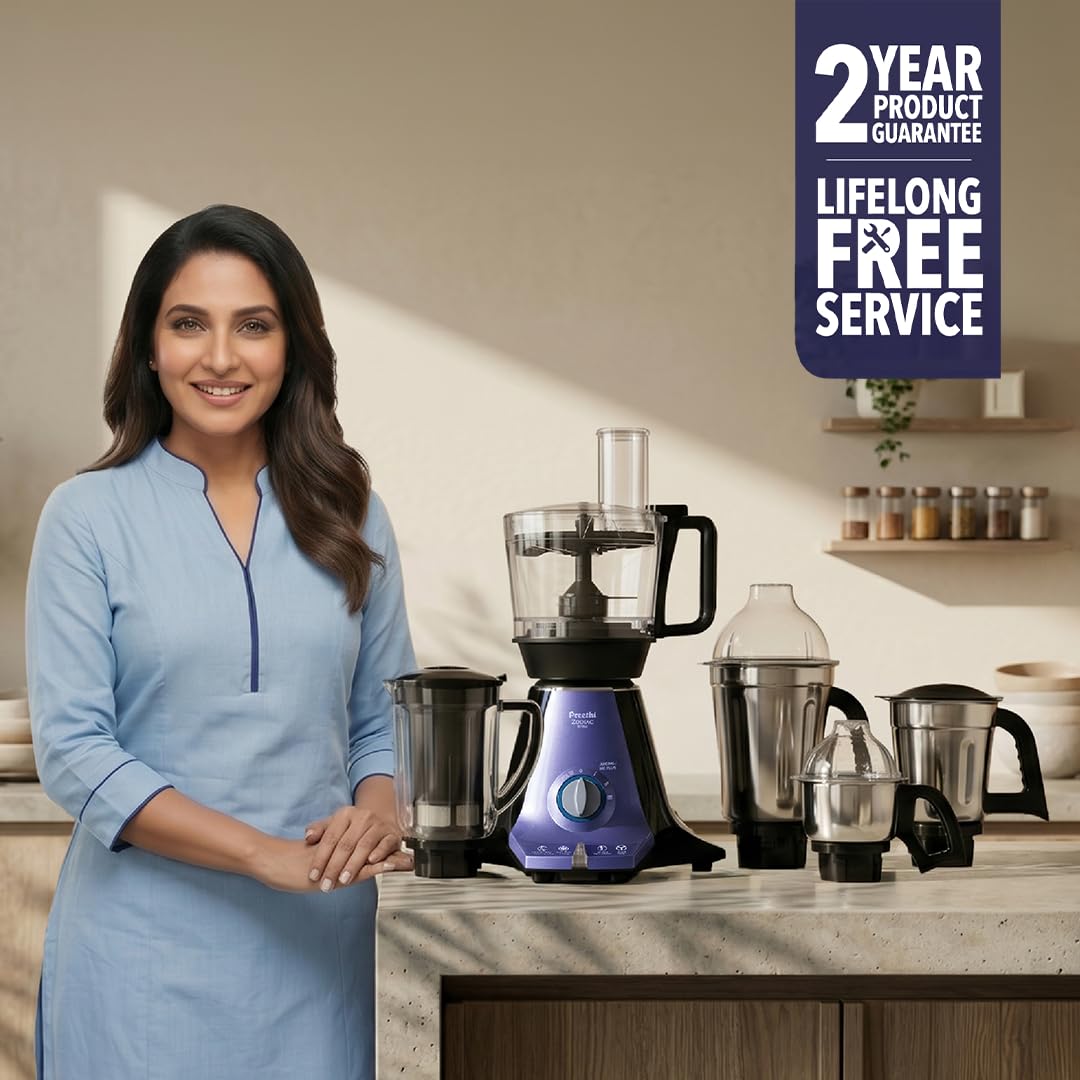 Preethi Zodiac Glitter Mixer Grinder - Lavender -8