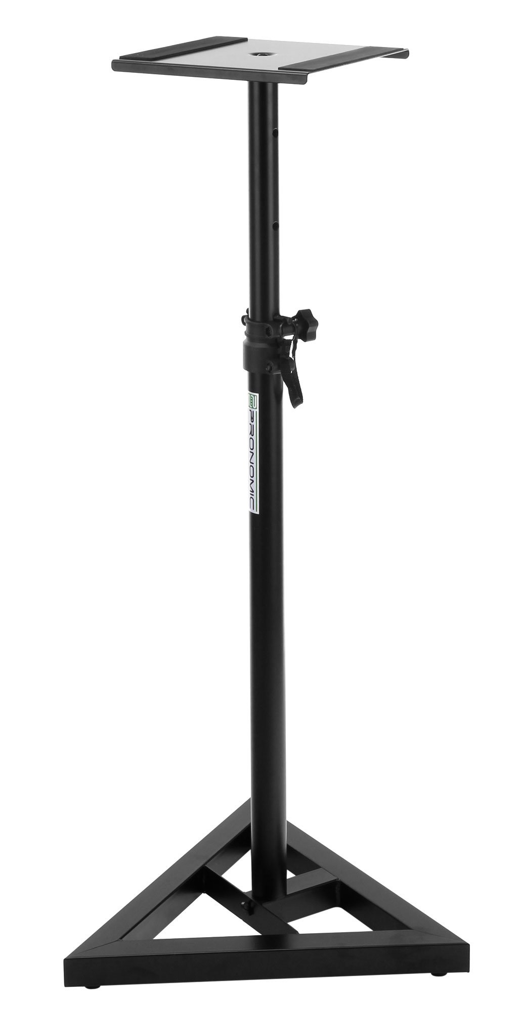 Pronomic SLS-10 Stativ für Studio Monitor Ständer (Höhenverstellbar 80 cm bis 130 cm, Dreiecksbasis) Schwarz & Adam Hall Stands PAD ECO 2 - Absorberplatte für Studio Monitor 265 x 330 mm