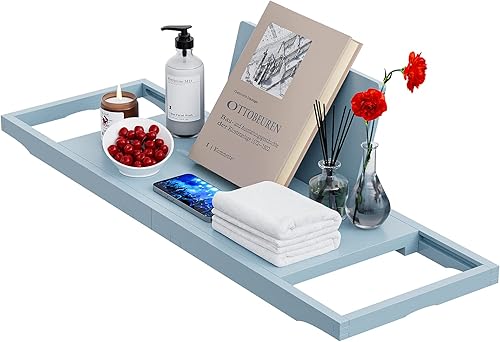 Yirilan Bandeja de bañera de alta calidad, bandeja de baño expandible para bañera, regalos únicos de inauguración de la casa, regalo de aniversario