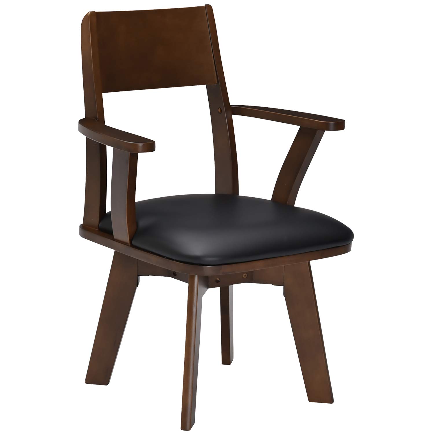 タマリビング ジャワ　ダイニングチェア 360度回転 アーム付き　回転チェア美品 Amazon｜タマリビング(Tamaliving) ダイニングチェア ジャワ ブラウン