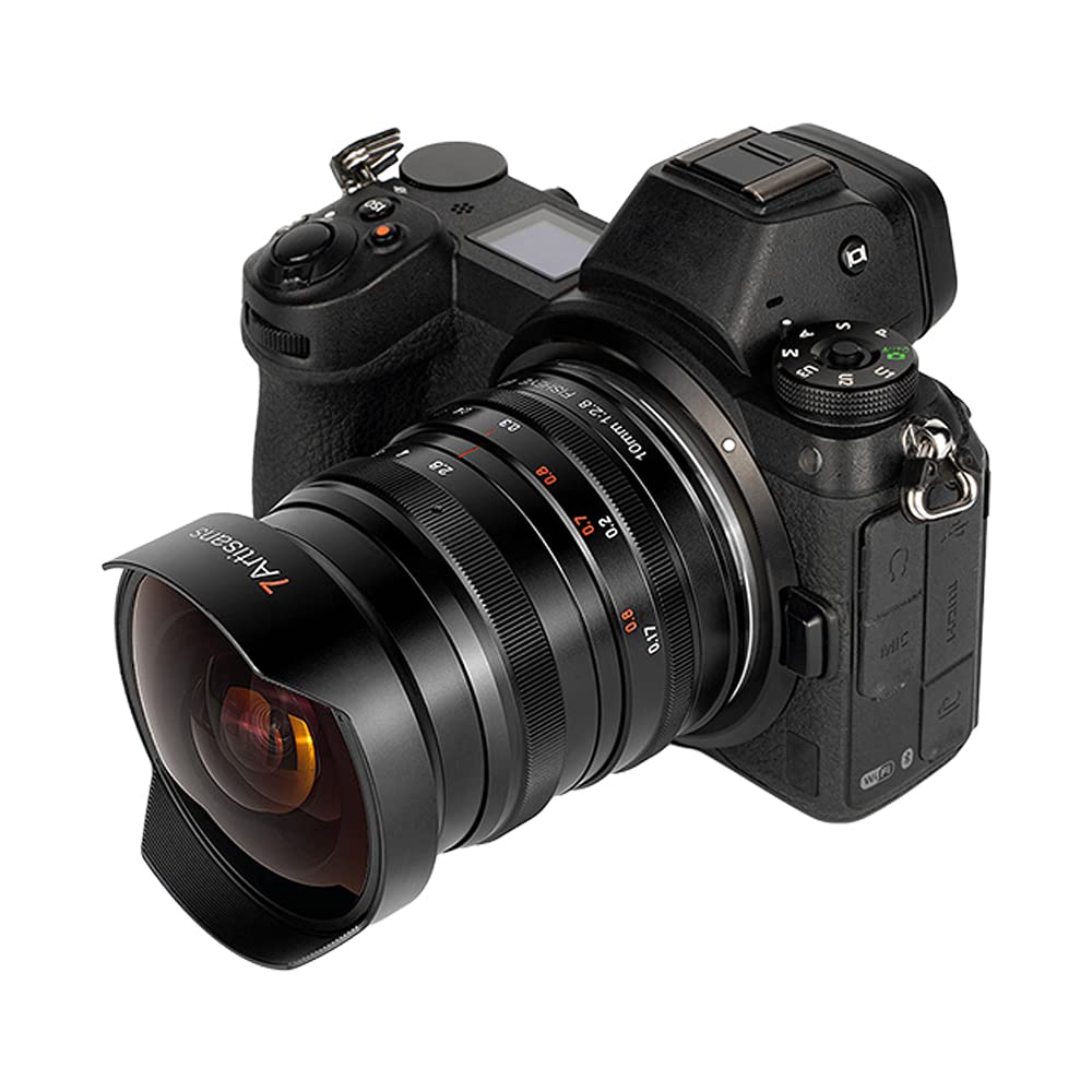 7artisans Obiettivo Fisheye ultra grandangolare da 10 mm F2.8 Full Frame 178 ° Messa a fuoco manuale per fotocamere Mirrorless A7/A7R/A7S/A7II/A7RII/A7SII/A9/A7RIII/A7III/A7RIV/A9II/A7SIII/A7C/A1